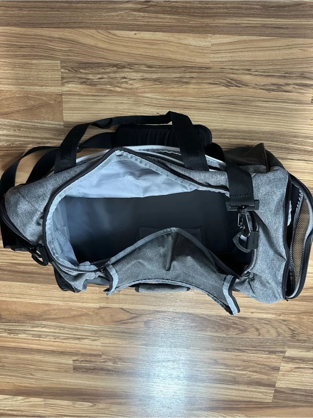 Under Armour Gray Duffel Bag with White Logo